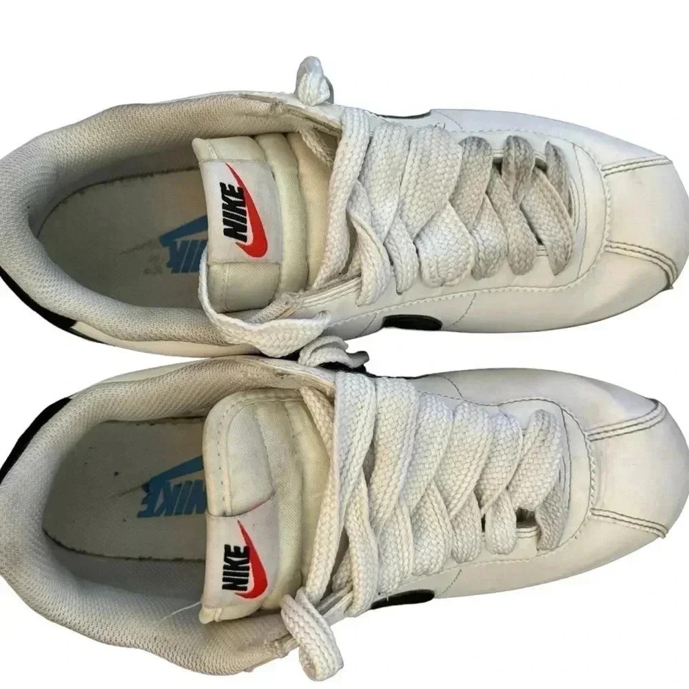 Womens Nike CORTEZ 'WHITE BLACK LIGHT PHOTO BLUE' Size 8.5 - Picture 5 of 8